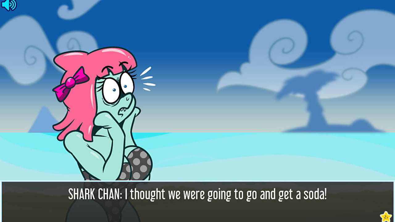 Shark Dating Simulator XL is a quick-to-play comedy visual novel with color...